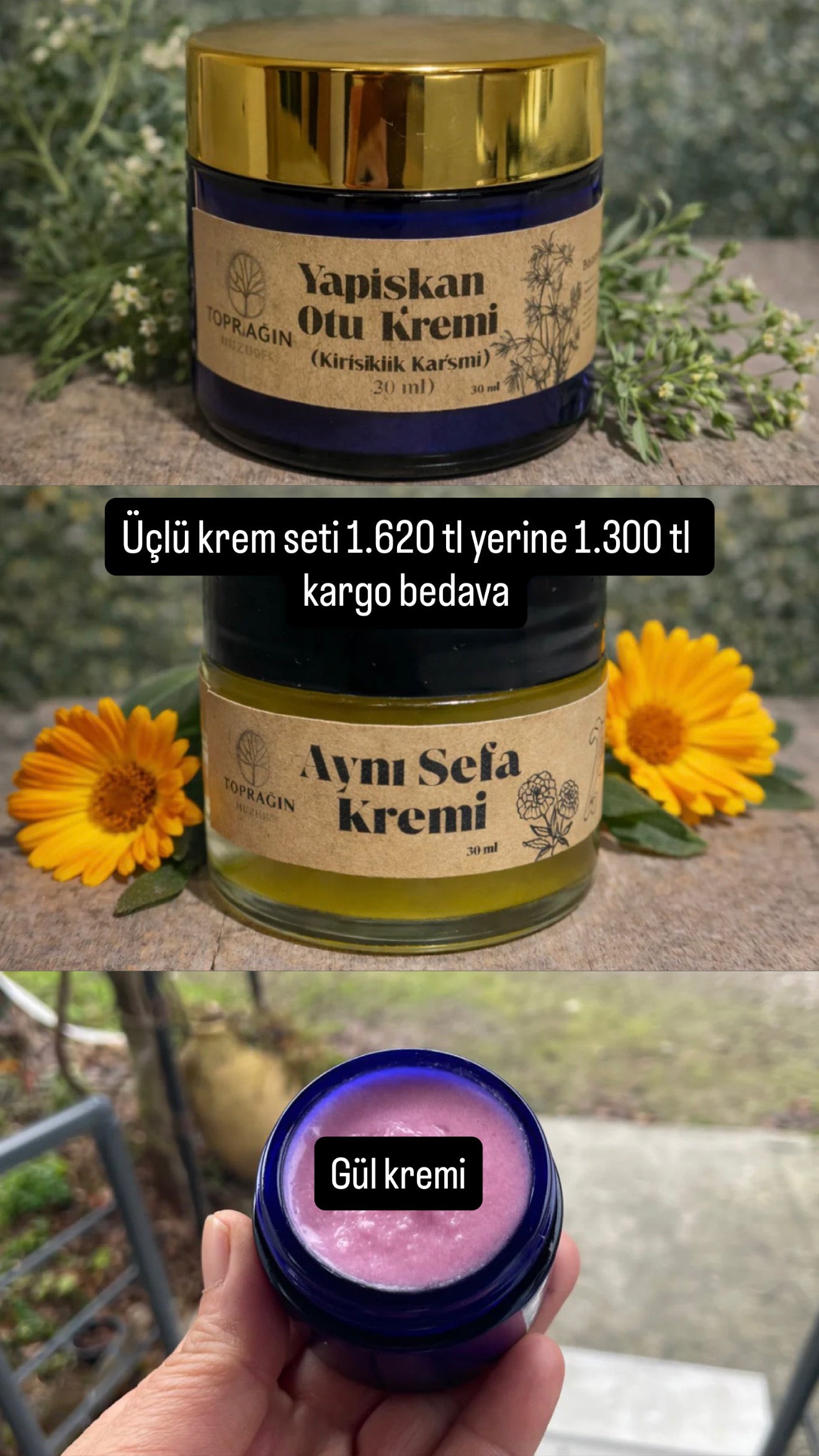 3 lü krem kampanyası